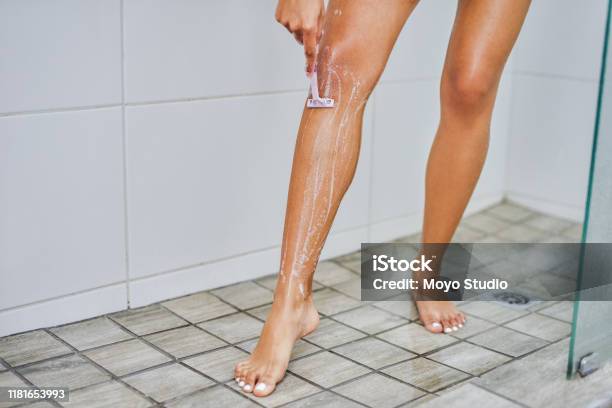 Start Showing Your Legs Some Love Stock Photo - Download Image Now - Shaving, Women, One Woman Only