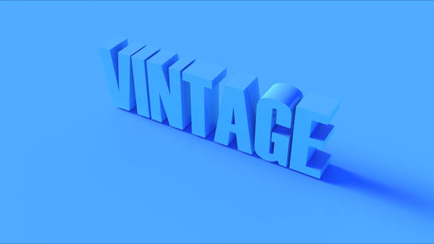 istock Bright Blue 3d Vintage Sign 1181656932