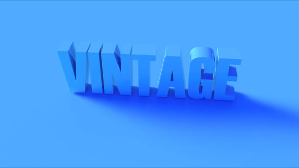 istock Bright Blue 3d Vintage Sign 1181657091