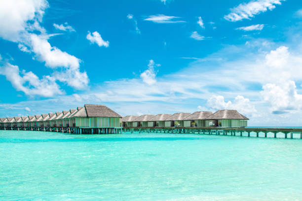 istock Overwater bungalow in the Indian Ocean 1181657557