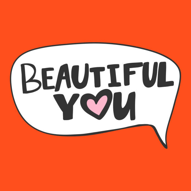 istock Beautiful you. Valentine s day Sticker for social media content. Vector hand drawn illustration design. 1181660762