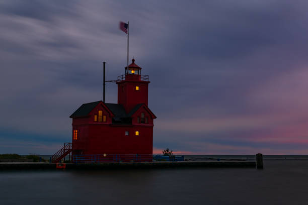 istock Big Red Lighthouse at dusk.  Holland, Michigan. 1181660877