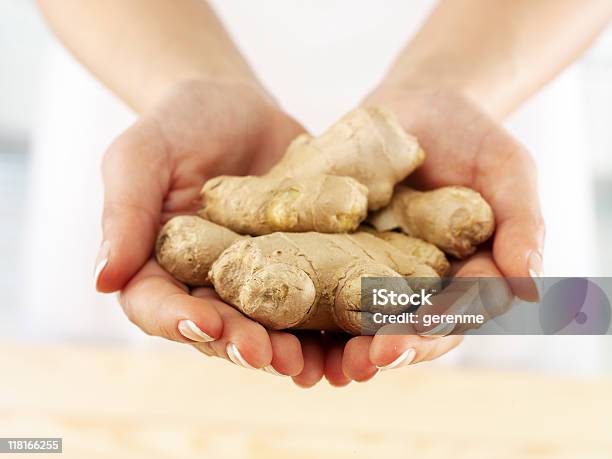 Ginger Roots Stock Photo - Download Image Now - Ginger - Spice, Holding, People