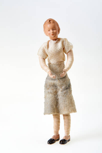 istock Vintage puppet, blond woman 1181664948