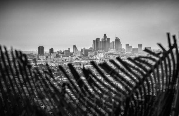 istock LA downtown grunge - black and white 1181670384