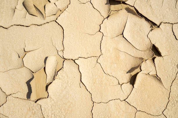 istock Dry cracked clay texture. Consequences of global warming. Climate change 1181670617