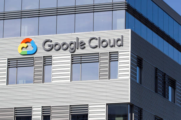 Google Cloud Seattle Campus Seattle, WA, USA - Oct 11, 2019: The Google Cloud Platform logo seen at Google Cloud Seattle campus, right across the street from Amazon's Headquarters. google brand name photos stock pictures, royalty-free photos & images