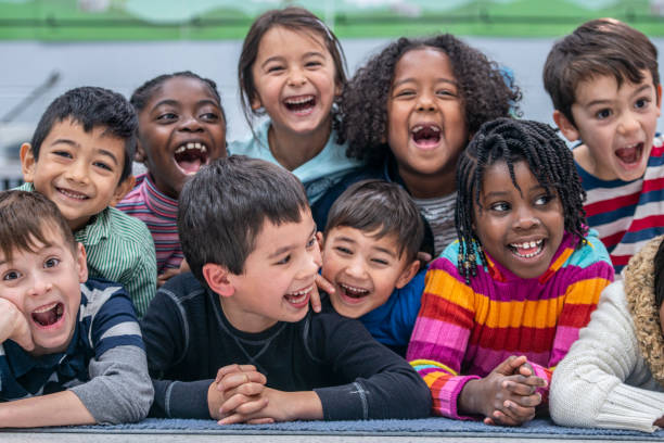 istock Portrait of Multi-Ethnic Elementary Students in a Pyramid stock photo 1181674370