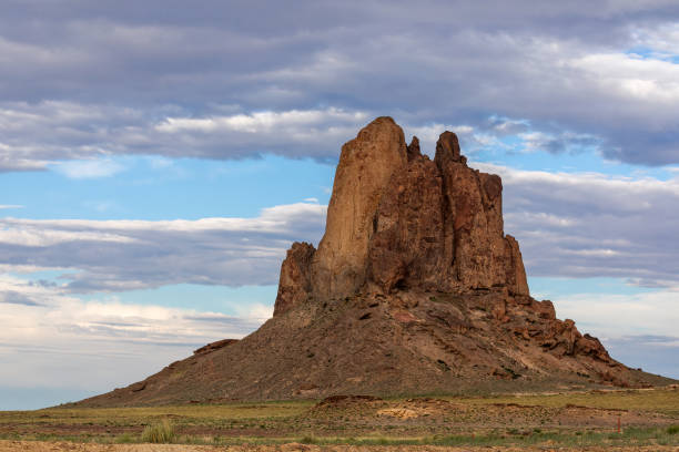 istock Western New Mexico landscape with volcanic rock formation 1181676552
