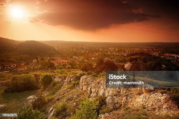 Sunset In The Valley Stock Photo - Download Image Now - Building Exterior, Built Structure, City