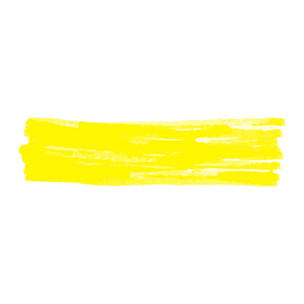 직사각형 모양의 노란색 형광펜 낙서 및 영구 마커 스트로크 텍스처 - felt tipped stock illustrations