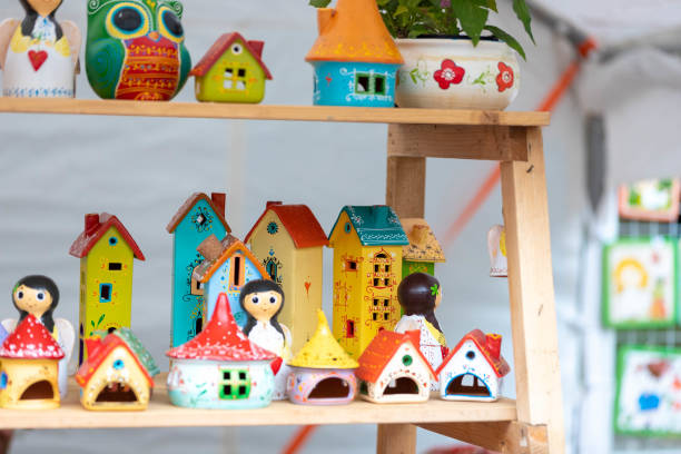 istock Ceramic pottery exhibition. Traditional craft products 1181681740