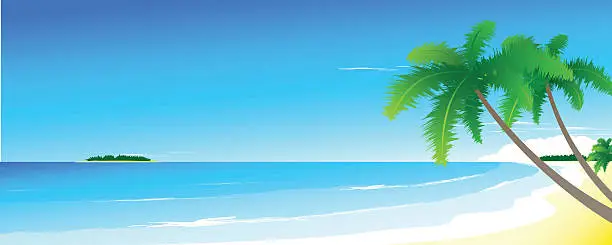 Vector illustration of Landscape - Beach