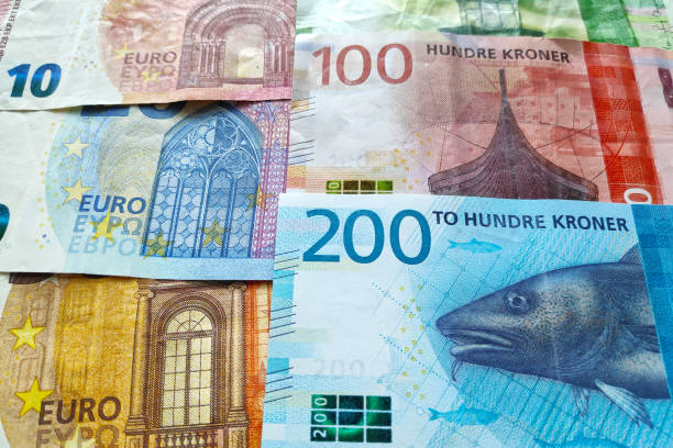 istock Stack of Euros & Norwegian krone 1181683051