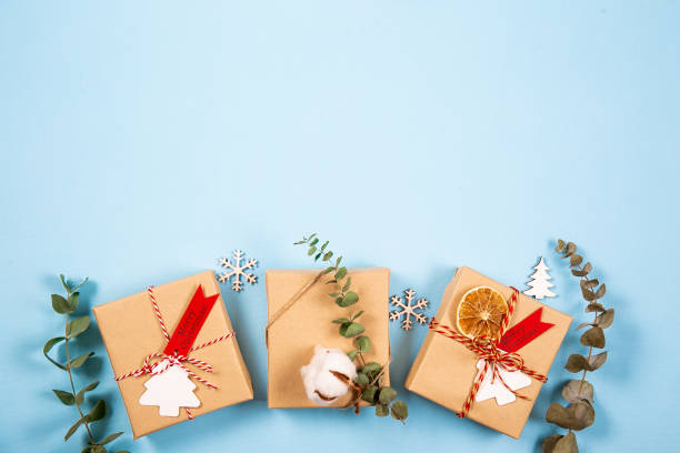 istock Textured background with christmas themed items in flat lay composition. 1181683207