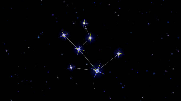 istock constellation of the zodiac Taurus, stars on a black background, starry sky 1181687776
