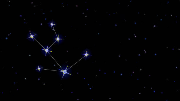 istock constellation of the zodiac Taurus, stars on a black background, starry sky 1181687785
