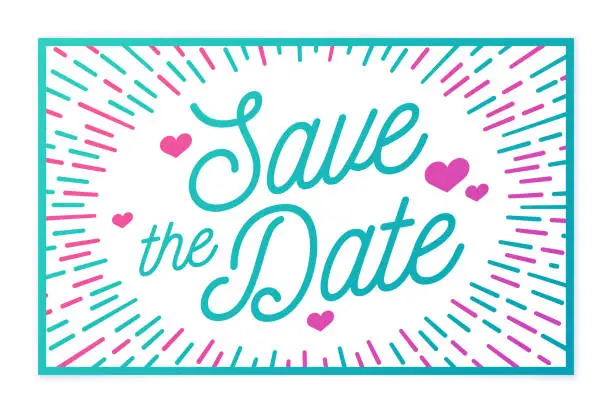 Vector illustration of Save the Date Invitation