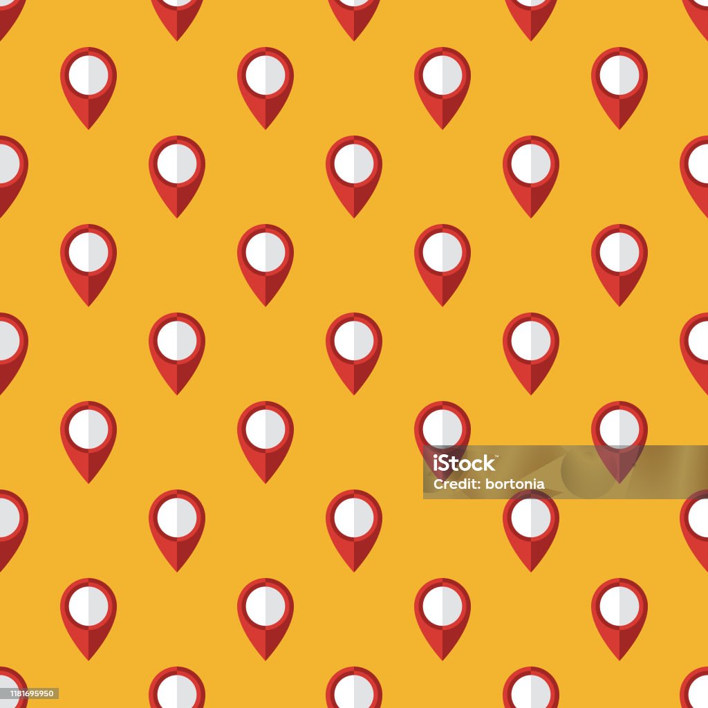 Map Pattern Pin Dropper Map Pin Navigation Pattern Stock Illustration - Download Image Now ...