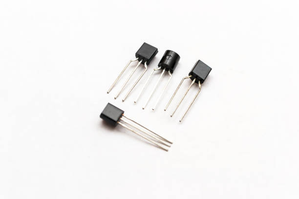 istock Stack of low power transistors in package TO-92 on a white background 1181696809