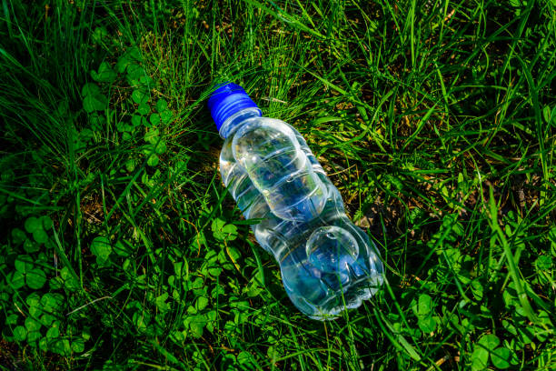 istock Plastic bottle with the clear water in green grass 1181700423