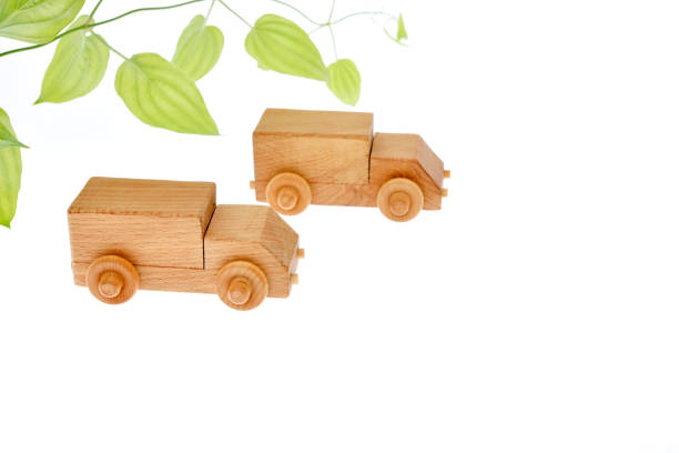 istock Eco car image, wooden truck 1181702785
