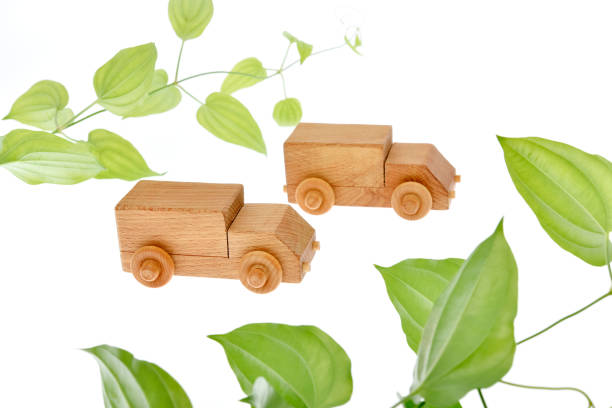 istock Eco car image, wooden truck 1181702790