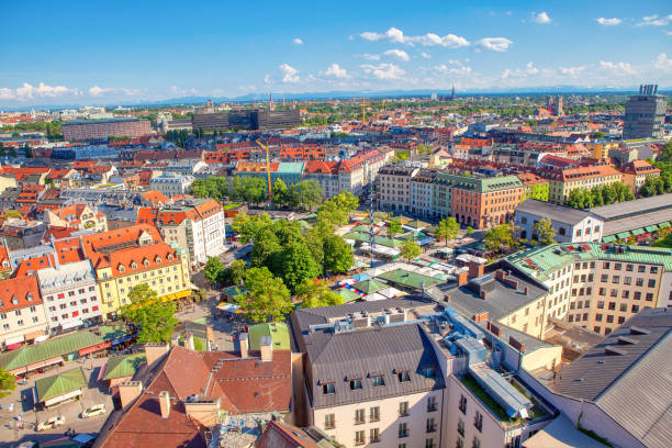 istock streets of Munich aerial view 1181707156