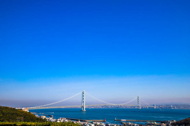 istock Akashi Ohashi with blue sky 1181710111