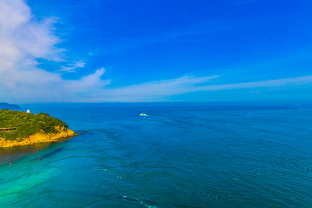 Speed boat going through the blue sea at Phuket,Thailand