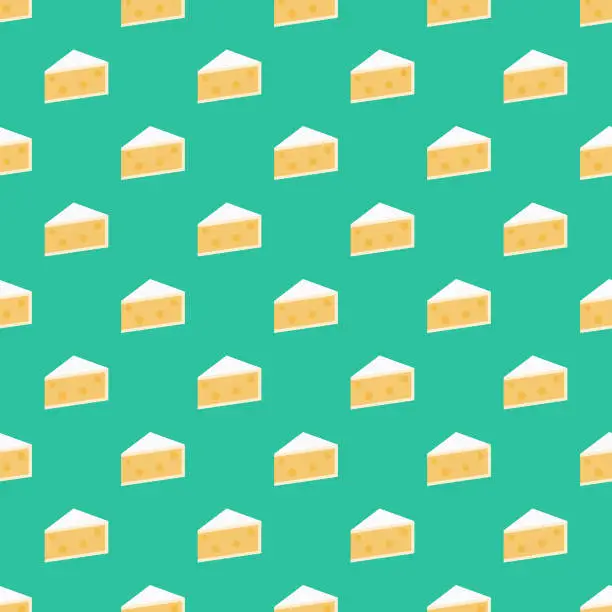 Vector illustration of Cheese Fondue Pattern