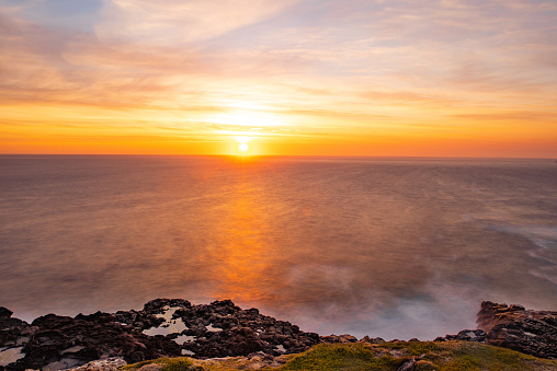 Sunset over the ocean in Bridgewater Victoria