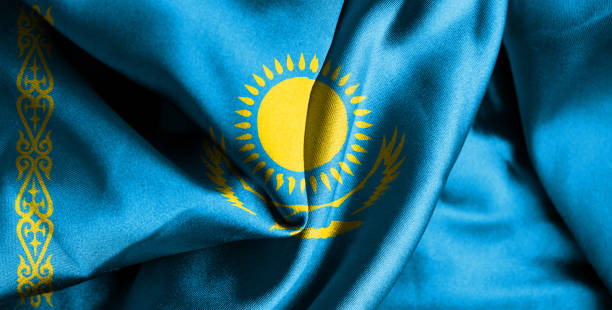 istock Kazakhstan waving flag 1181716441