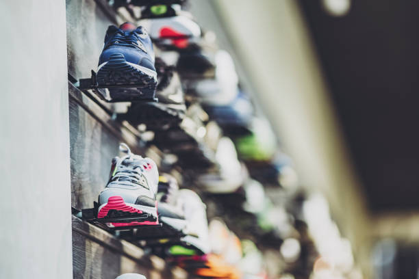 A lot of sneaker shops lined up