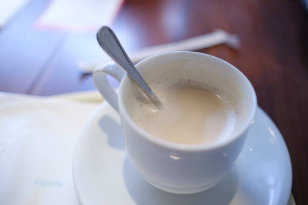 istock Warm cafe au lait and coffee shop 1181716548