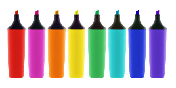 istock A range of eight colored highlighter pens with clipping path 1181716674