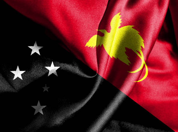 istock Papua New Guinea waving flag 1181719360