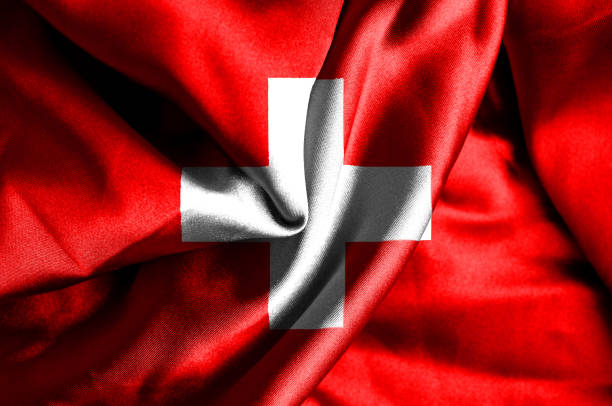 istock Swiss waving flag 1181720427