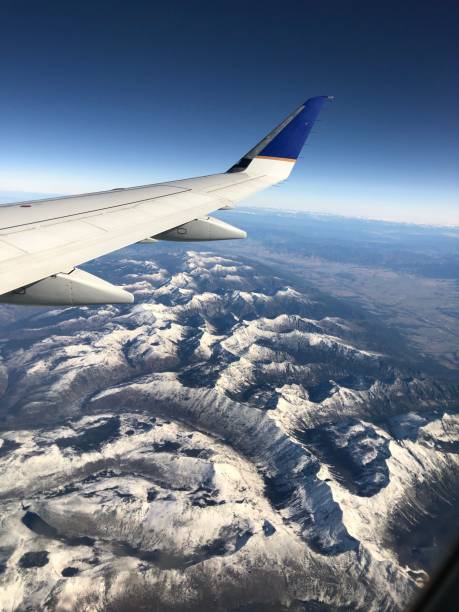 Flying over the Rocky Mountains