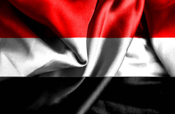 istock Yemen waving flag 1181726495
