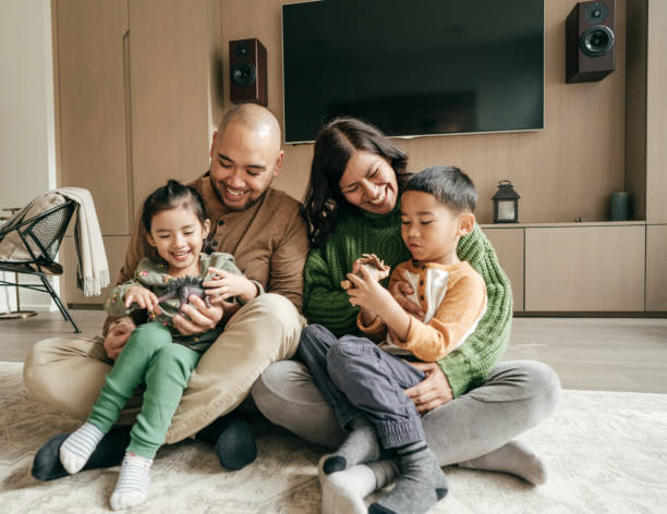 istock Family evening at home 1181729326