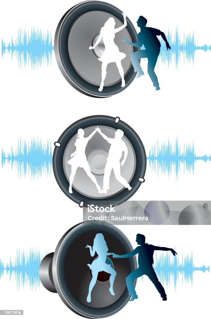 dancers and speakers  Go Go Dancer stock vector