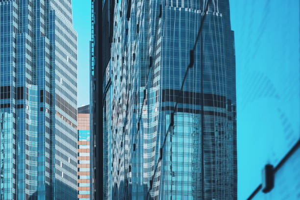 istock Modern office building close up in Hong Kong 1181730483