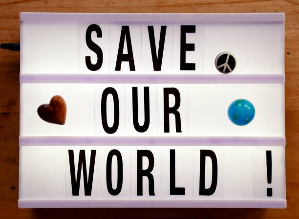 istock Save Our World in Light Box Trend 1181734381