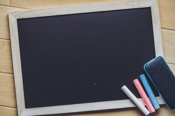 istock Blank material of blackboard and chalk 1181735250