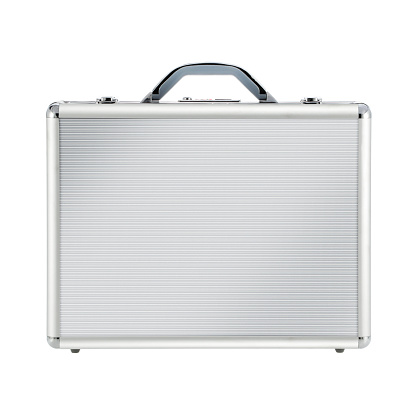 Metal Briefcase front isolated on a White Background