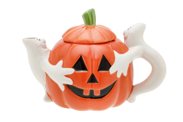istock A halloween teapot on white background with clipping path 1181736296