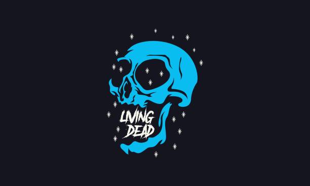 Spooky Cartoon Skull Illustration Download with the EPS file for any editable or scalable needs. skateboard tattoo stock illustrations