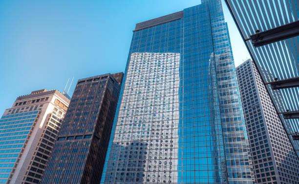 istock Modern office building close up in Hong Kong 1181739208