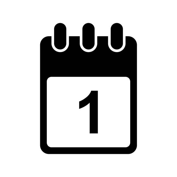Kalenderdatum Tag 1 Symbolvektor Stock Vektor Art und mehr Bilder von Tag 1  - Tag 1, Icon, Kalender - iStock
